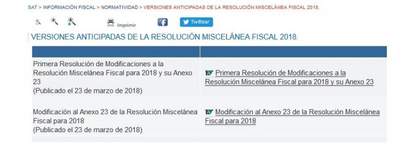 Se publica cuarta propuesta a la primera modificación a la RMF para