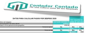 calculadora de indemnizaciones o despidos