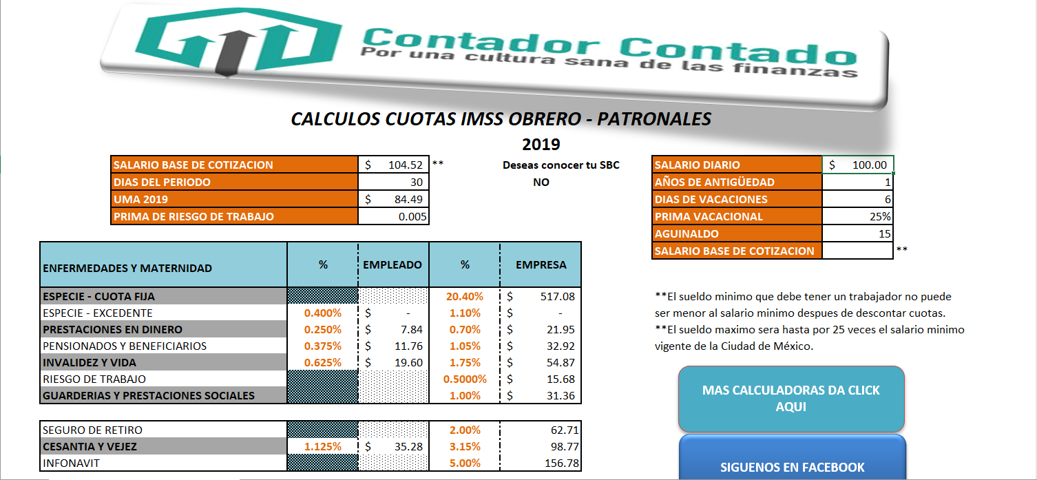 Calculadora Salario Base De Cotizacion Imss Company Salaries 2023