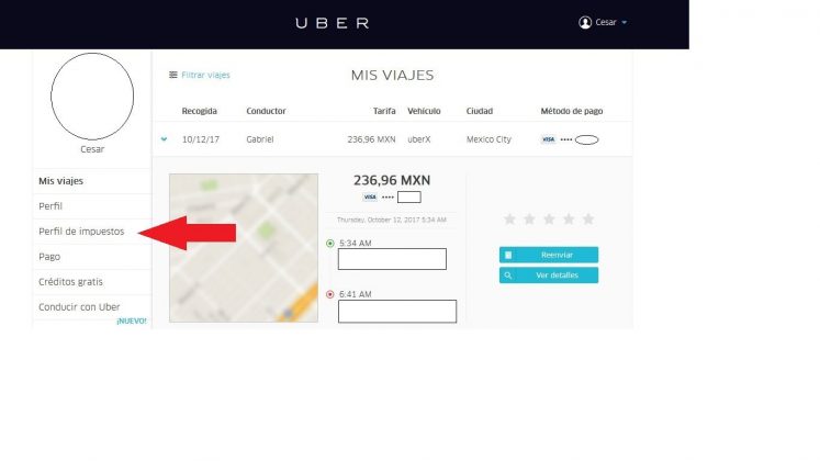 Cómo facturar mis viajes de Uber Contador Contado