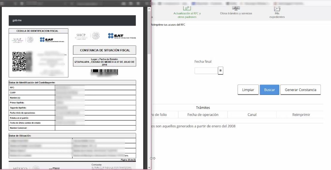 Constancia De Situación Fiscal Cómo Sacarla Nuevo Portal 2018 Contador Contado 7457