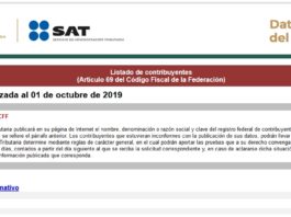 Lista Condonación impuestos SAT
