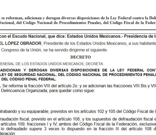 reforma fiscal penal DOF