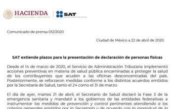 PRÓRROGA Declaración Anual Personas Físicas