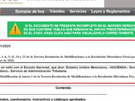 esquemas reportables anexos dof