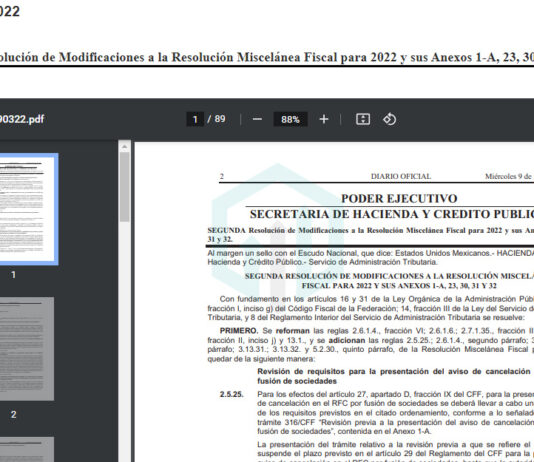 2da Segunda Resolución modificacion DOF 2022